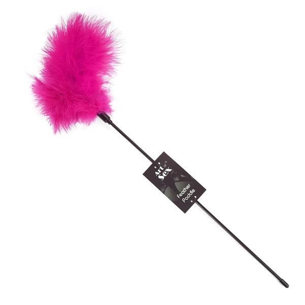 Лоскітка темно-рожева Art of Sex - Feather Paddle, перо молодого індика SO6617 фото