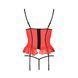 Корсет з відкритими грудьми CHERRY CORSET red S/M - Passion Exclusive, трусики, пажі, стрепи, оборки PS25505 фото 5