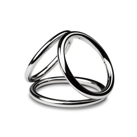 Потрійне ерекційне кільце Sinner Gear Unbendable &ndash; Triad Chamber Metal Cock and Ball Ring &ndash; Medium SO4618 фото