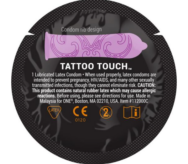 ONE Tattoo Touch Purple - з ребристою поверхнею у вигляді тату MU0115 фото