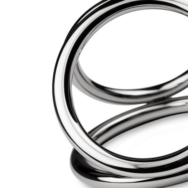 Потрійне ерекційне кільце Sinner Gear Unbendable &ndash; Triad Chamber Metal Cock and Ball Ring &ndash; Medium SO4618 фото