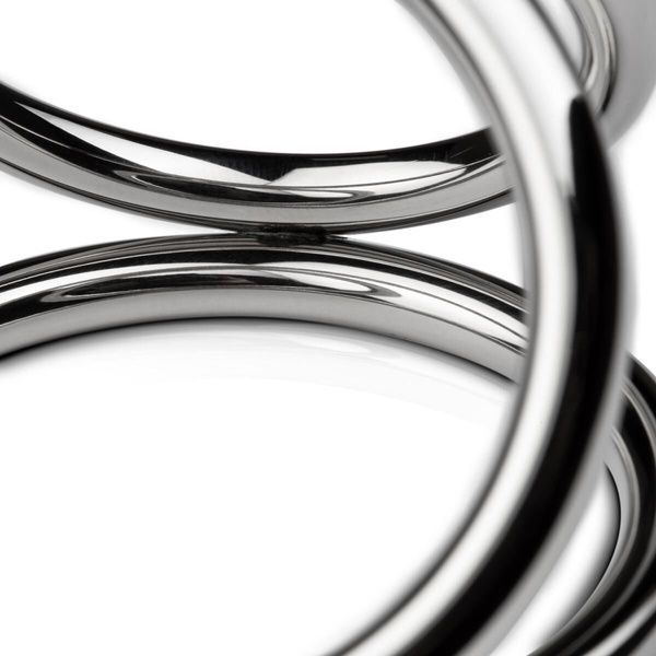 Потрійне ерекційне кільце Sinner Gear Unbendable &ndash; Triad Chamber Metal Cock and Ball Ring &ndash; Medium SO4618 фото