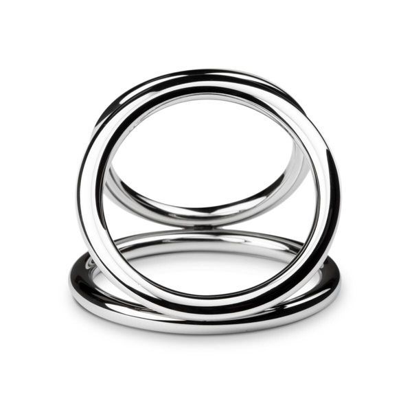 Потрійне ерекційне кільце Sinner Gear Unbendable &ndash; Triad Chamber Metal Cock and Ball Ring &ndash; Medium SO4618 фото