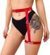 Гартер на ногу Art of Sex - Naomi з написом SEXY, натуральна шкіра, розмір XS-2XL, колір червоний SO7443 фото 6