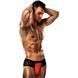 Чоловічі трусики з червоним гульфіком Passion 007 THONG red L/XL PSM0077 фото 5