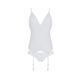 Корсет із пажами, трусики з ажурним декором та відкритим кроком Passion URSULA CORSET S/M, white SO5839 фото 8