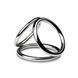 Потрійне ерекційне кільце Sinner Gear Unbendable &ndash; Triad Chamber Metal Cock and Ball Ring &ndash; Medium SO4618 фото 1