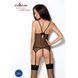 Корсет з пажами Passion MELANIA CORSET L/XL, black, трусики, напівпрозорий EL16307 фото 11