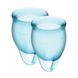 Набор менструальных чаш Satisfyer Feel Confident (light blue), 15мл и 20мл, мешочек для хранения SO3578 фото 1
