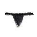 Набір Intt BRAZILIAN PANTY BLACK: трусики на резинці S-XL з перлинним кільцем + полунична змазка SO7129 фото 3