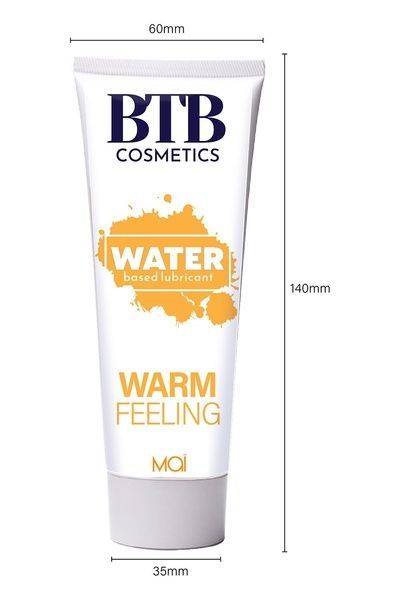 Розігрівальна змазка на водній основі BTB WARM FEELING (100 мл) SO7543 фото