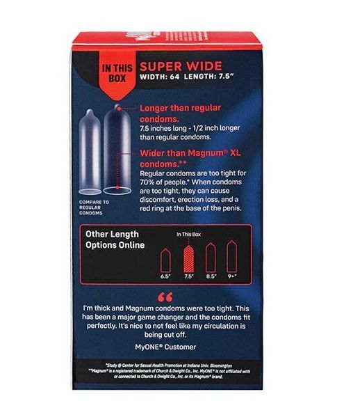 Презервативи MyONE Super Wide 10 шт, картонна коробка SX1254 фото
