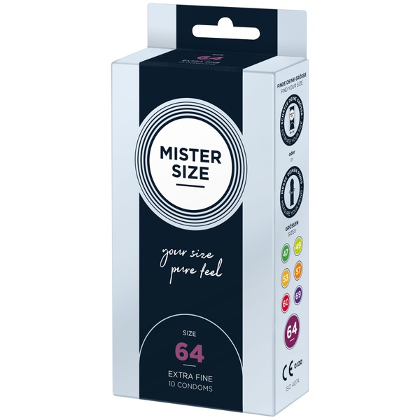 Презервативи Mister Size - pure feel - 64 (10 condoms), товщина 0,05 мм SO8047 фото