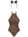 Еротичний костюм леопарда Obsessive Leocatia teddy XXL, боді, обруч з вушками SO7714 фото 3