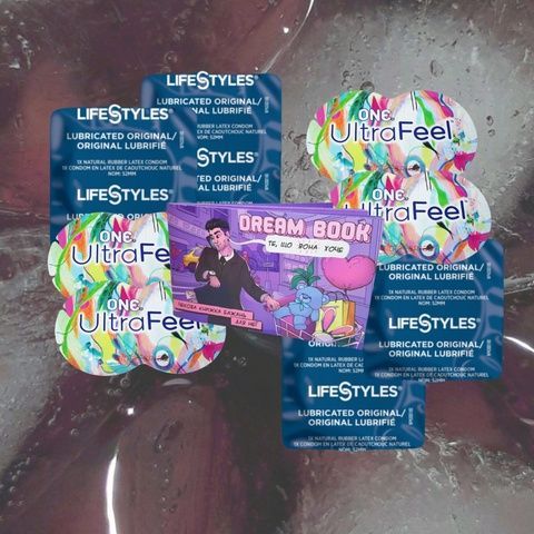 В наборі книжечка бажань і 8 виробів (ONE Ultra Feel (4 шт.), LifeStyles Ultra Lubricated (4 шт.) та Dream book для неї) MM1962 фото