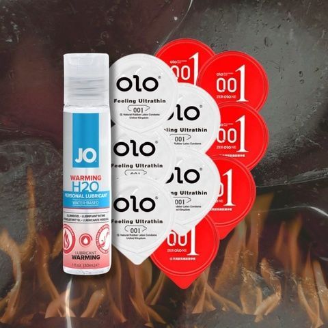 Набір "OLO Feeling Ultrathin 5 шт, OLO Розігріваючі 5 шт, System JO H2O WARMING (30 мл)" MM1223 фото