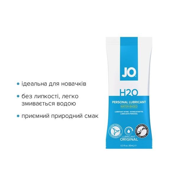 Набір лубрикантів Foil Display Box &ndash; JO H2O Lubricant &ndash; Original &ndash; 12 &times; 10ml SO6160 фото