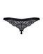 Мереживні танги з доступом Obsessive 828-THC-1 crotchless thong L/XL, чорні SO7174 фото 14
