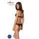 Комплект: бра, трусики з ажурним декором та відкритим кроком Passion URSULA SET XXL/XXXL, black SO5843 фото 7