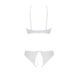 Комплект: бра, трусики з ажурним декором та відкритим кроком URSULA SET L/XL, white SO5844 фото 4