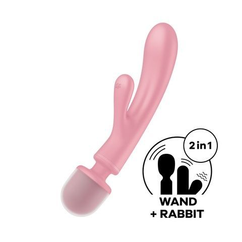 Вібратор-кролик з вібромасажером Satisfyer Triple Lover Pink, 3 мотори SO8790 фото