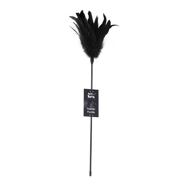 Лоскітка з пером півня Art of Sex &ndash; Feather Paddle, чорна SO6609 фото