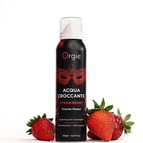 Масажна пінка Orgie &ndash; Acqua Croccante Strawberry (150 мл), ефект бульбашок, що лопаються SX1493 фото