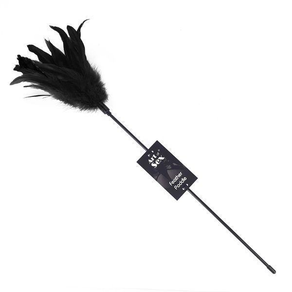 Лоскітка з пером півня Art of Sex &ndash; Feather Paddle, чорна SO6609 фото