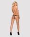 Мереживні танги з двома отворами Obsessive 831-THC-1 crotchless thongL/XL, чорні, бантики SO7176 фото 12