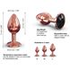 Металева анальна пробка із прикрасою у вигляді кристалу Dorcel - Diamond Plug Rose Gold S SO5534 фото 3