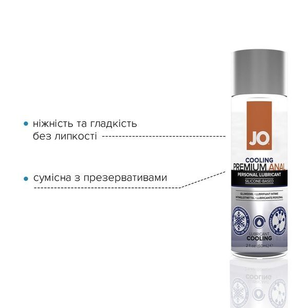 Розпродаж!!! Змазка на силіконовій основі System JO ANAL PREMIUM &mdash; COOLING (60 мл) (термін 12.2023) SO1445-R фото