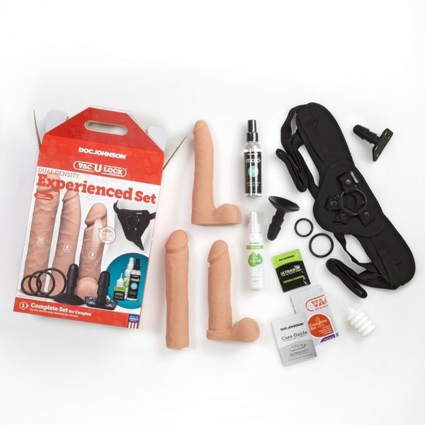 Набір для страпону Doc Johnson Vac-U-Lock Dual Density Experienced Set (м'ята упаковка) SO1990-R фото