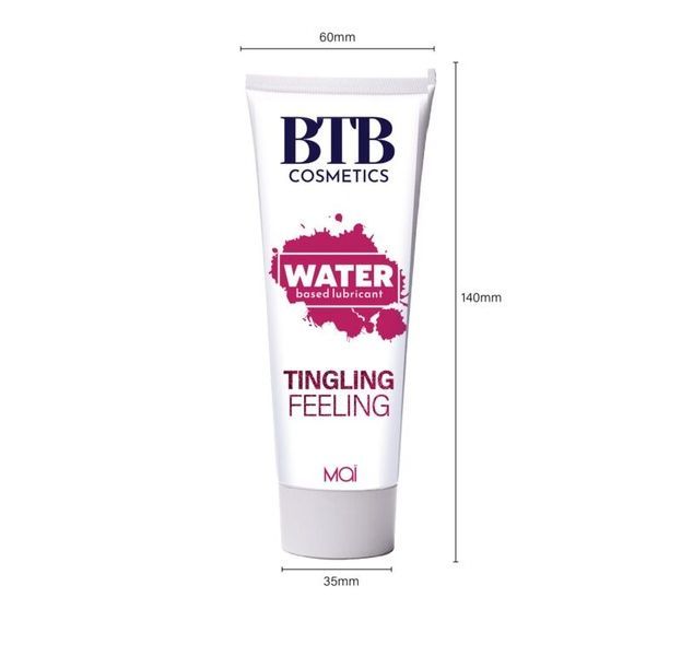 Змазка на водній основі з ефектом вібрації BTB TINGLING FEELING (100 мл) SO6562 фото