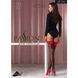 Панчохи Passion ST120 1/2 black-red, на ажурній силіконовій резинці, з вишуканим декором та люре SO5788 фото 10