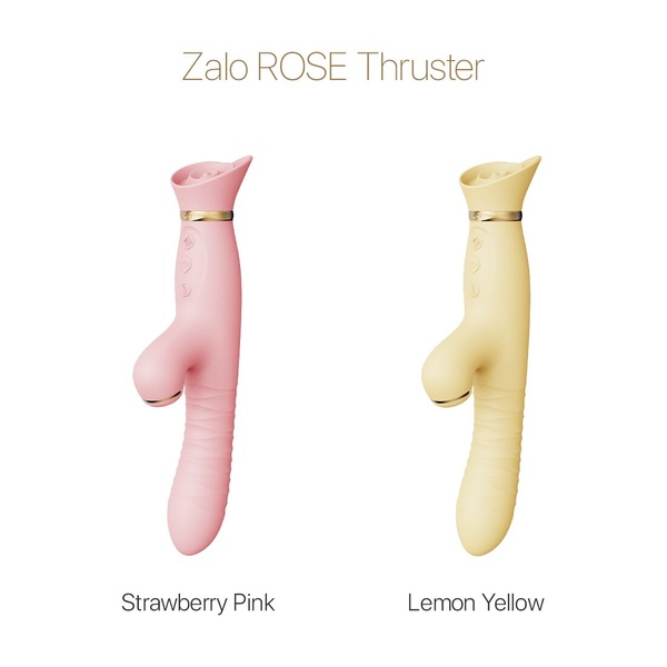 Пульсатор-вібратор із вакуумною стимуляцією клітора Zalo - ROSE Thruster Lemon Yellow SO6683 фото