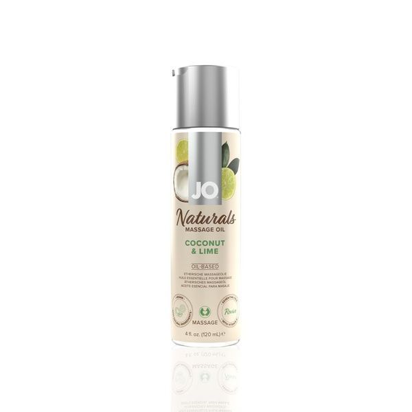 Масажна олія JO Naturals Massage Oil Coconut&Lime з натуральними ефірними оліями 120мл SO6164 фото