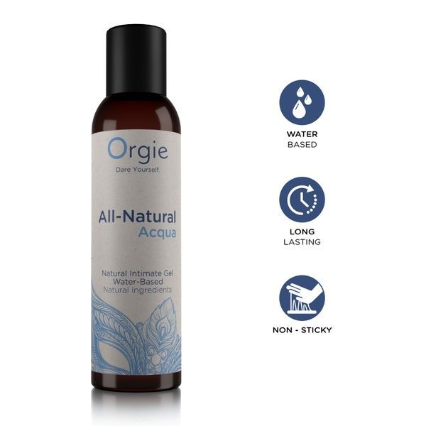 Лубрикант на водній основі Orgie All Natural Acqua, 150 мл, нелипкий, гладенький, натуральний склад SX1495 фото