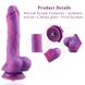 Фалоімітатор 8.2″ з вібрацією для секс-машин Hismith Purple Silicone Dildo with Vibe, знімний конект SO6212 фото 15