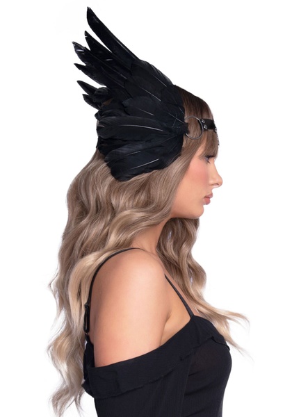 Leg Avenue Feather headband Black SO7944 фото