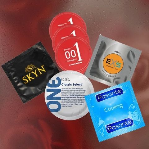 Комплект Ultra Thin Assortment: EXS Warming 7 шт.; Pasante Taste Chocolate 7 шт.; OLO Warming 4 шт. MM2396 фото