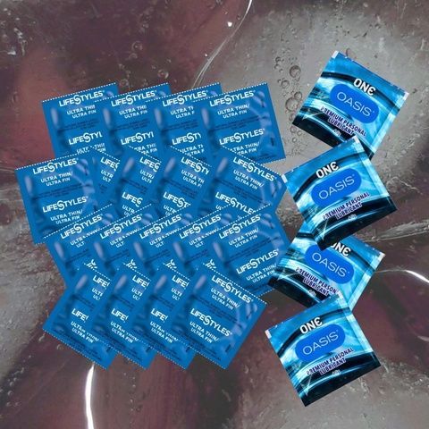 Набір LifeStyles Ultra Thin &ndash; 20 шт., ONE Oasis 4,5 г &ndash; 4 шт MM1518 фото
