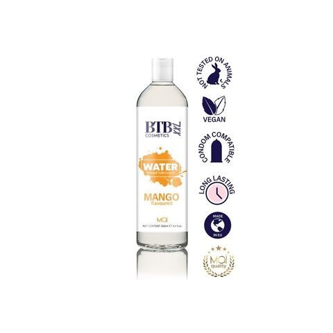Змазка на водній основі BTB FLAVORED MANGO з ароматом манго (250 мл) SO6570 фото