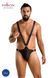 Чоловіче боді з люверсами Passion 028 HARRY XXL/XXXL Black, екошкіра, на шлейках SO7557 фото 11