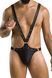 Чоловіче боді з люверсами Passion 028 HARRY XXL/XXXL Black, екошкіра, на шлейках SO7557 фото 7