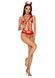 Еротичний костюм чортика зі стреп Obsessive Evilia teddy red S/M, боді, чокер, накладки на соски, обруч з ріжками SO7706 фото 11
