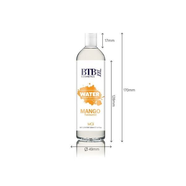 Змазка на водній основі BTB FLAVORED MANGO з ароматом манго (250 мл) SO6570 фото