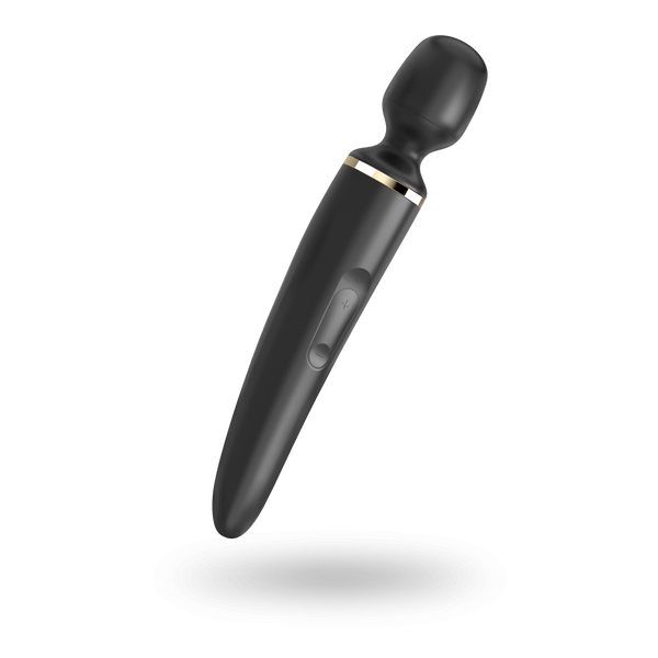 Satisfyer Wand-er Woman (Black/Gold), Вібромасажер, водонепроникний, потужний, розмір XXL TM0001122 фото