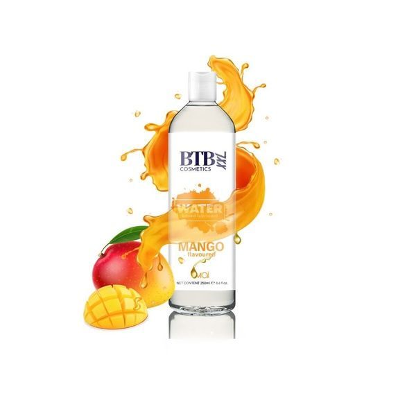 Змазка на водній основі BTB FLAVORED MANGO з ароматом манго (250 мл) SO6570 фото