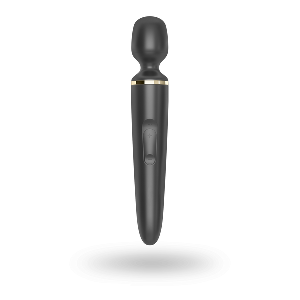 Satisfyer Wand-er Woman (Black/Gold), Вібромасажер, водонепроникний, потужний, розмір XXL TM0001122 фото