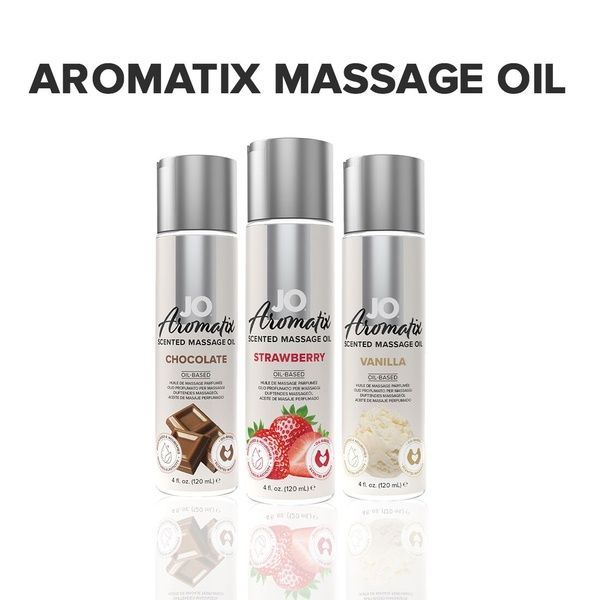 Натуральна масажна олія JO Aromatix Massage Oil Strawberry 120 мл SO6768 фото